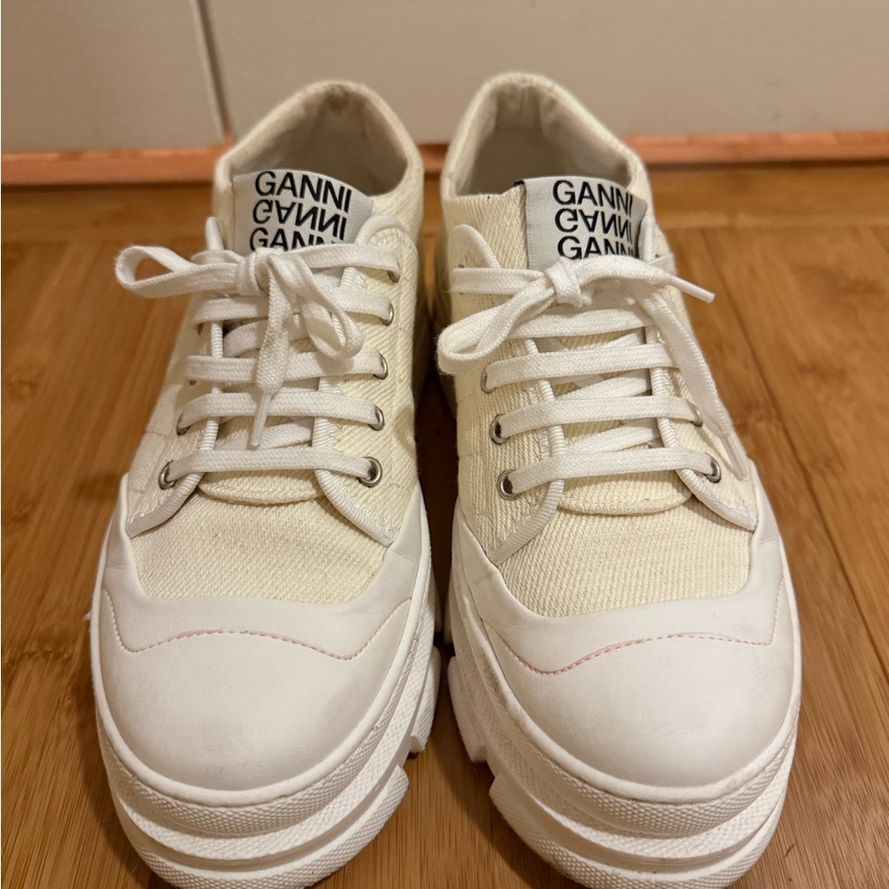 GANNI Chunky Platform Sneakers – Size 41 (White)